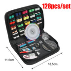 172/128/67/27pcs/set Sewing Kit with Threads Needles Scissors Tape Measure Buttons Storage Bag Portable Travel Sewing Box Tools