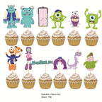 Monsters In Party Supplies Disposable Party Cutlery Plates Napkins Cup Birthday Party Decorations for Boys and Girls