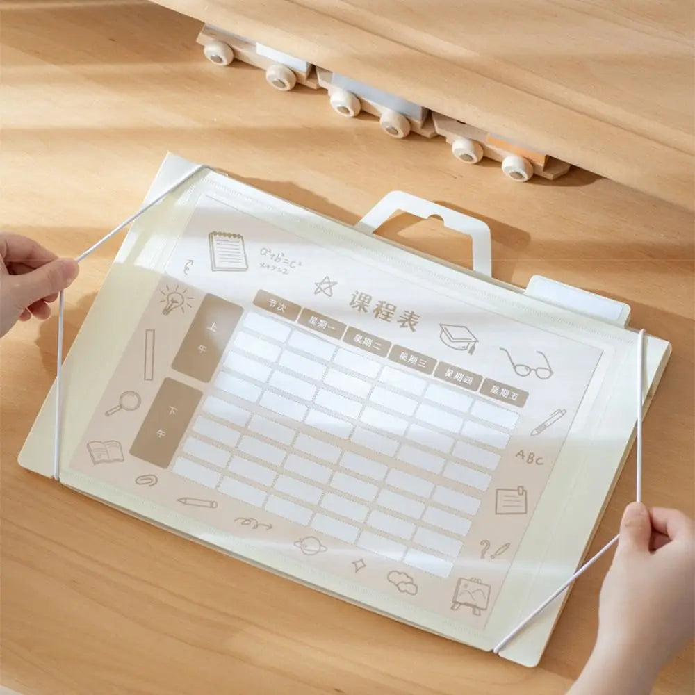 3/6/8 Pockets Wall Hanging File Folder Handheld Paper Organization A4 Paper Storage Bag Document Management