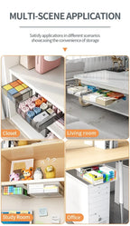 Hidden Under Desk Drawer Storage Office Organizer Desk Self Adhesive Drawers Plastic Undertable Accessories Storage Box Drawe