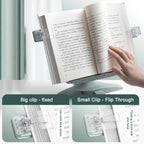 Portable Adjustable Rotatable Reading Bookshelf Multifunctional Document Holder Lifting Landing Book Support for Home