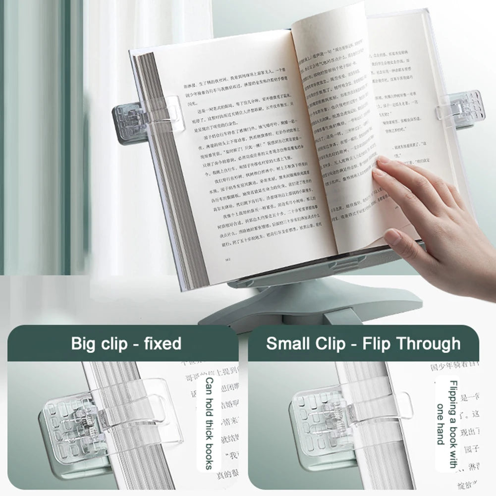Portable Adjustable Rotatable Reading Bookshelf Multifunctional Document Holder Lifting Landing Book Support for Home