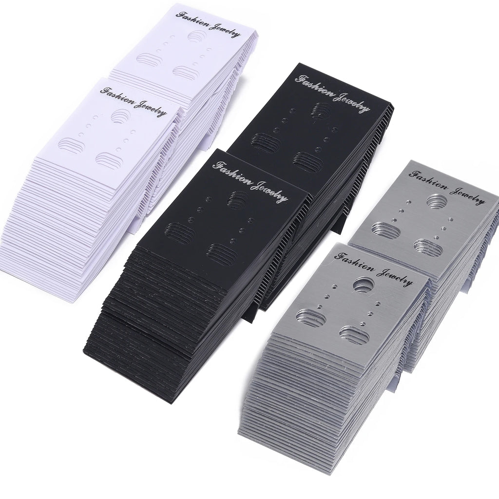 50pcs/pack 3.5x3cm Jewelry Earrings Packaging Display Card Earring Ear Studs Price Tag Earring Post Holder for Jewelry Findings