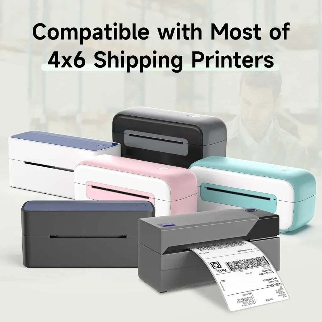100 Sheet Phomemo A6 Size Shipping Labels 100x150mm Thermal Label Stickers Roll for PM-241BT/D520/246S Waybill Printer Labeler