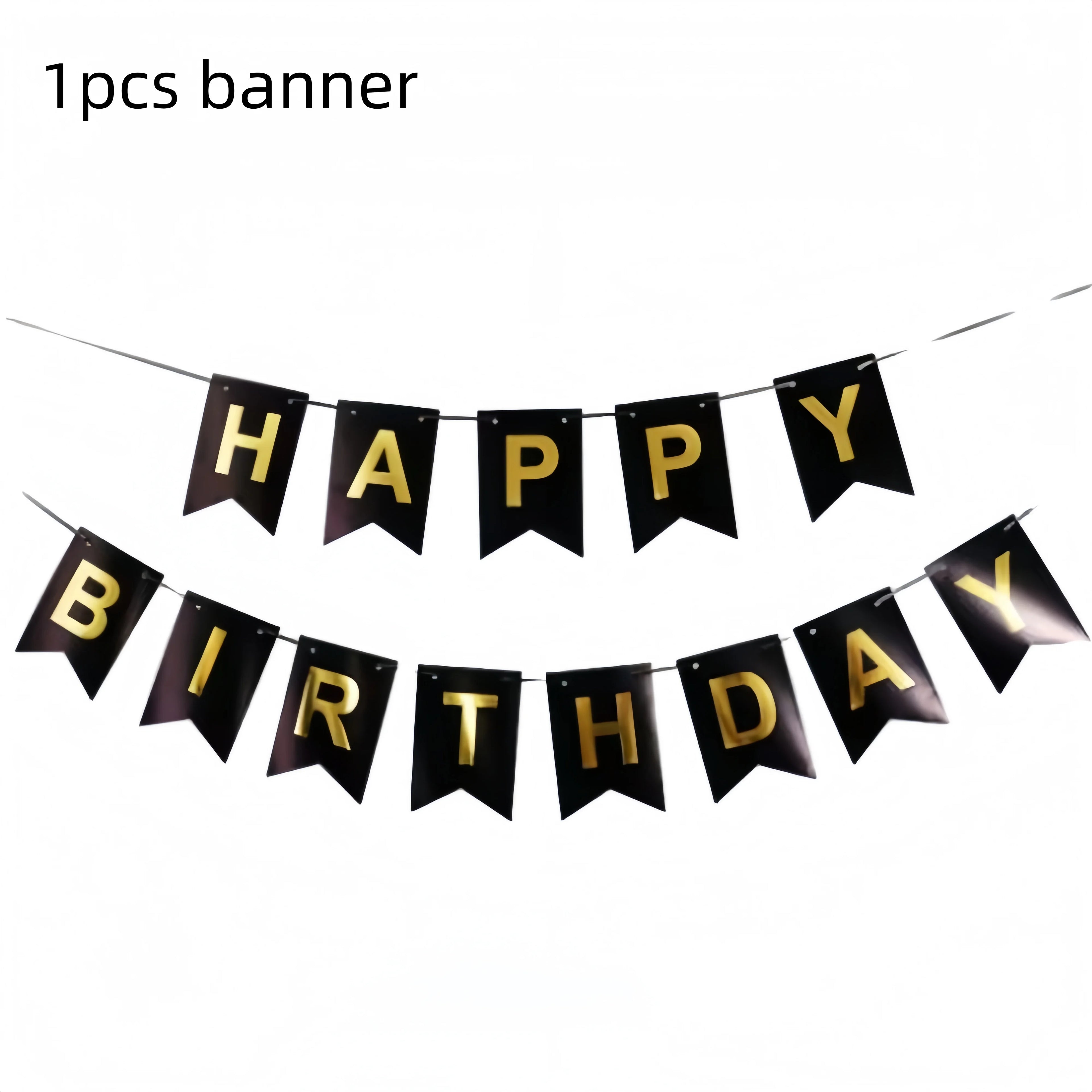 Black Gold Birthday Party Decorations Tableware Paper Plates Cups Napkin Tablecloth for Adult Kids Happy Birthday Party Supplies