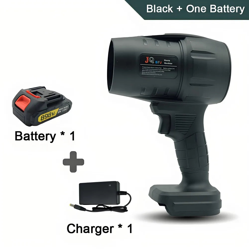 Powerful Air Blower with 550g Thrust Turbo Fan for Cleaning Leaves, Snow, and Dust – Includes 18V Makita - Compatible Battery