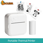 DOLEWA D8 Portable Mini Printers Wireless Bluetooth Inkless Sticker Maker Printer Tag Price Machine for Office School Kitchen