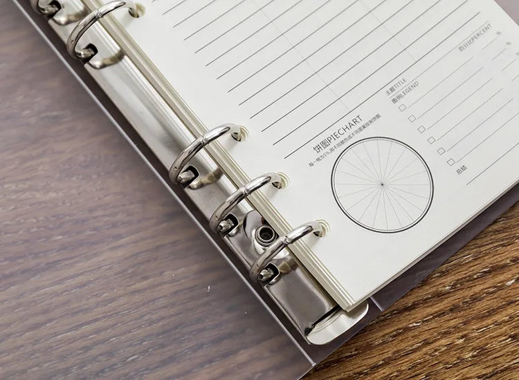 A6 40Sheets Loose Leaf Notebook Refill Spiral Binder Inner Page Grid Blank Line Diary Agenda PlannerSchool Stationery