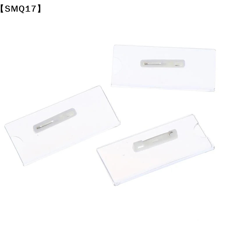 10/20/30Pcs Name Tag Blank Name Badges Acrylic Name Tag Holders 70x30mm Insert Blank Acrylic Nameplate【SMQ】