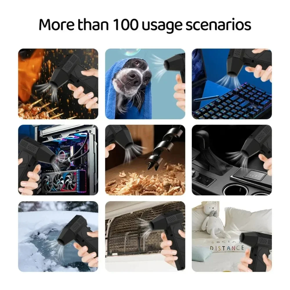 450,000RPM X6 Air Blower Powerful dust Vacuum Cleaner Fast Charging Strong Wind Brushless Violent Fan for car/computer cleaning