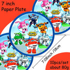 Super Wings Party Supplies Balloons Cup Plates Napkins Tableware For Kids Baby Shower Birthday Party Decoration