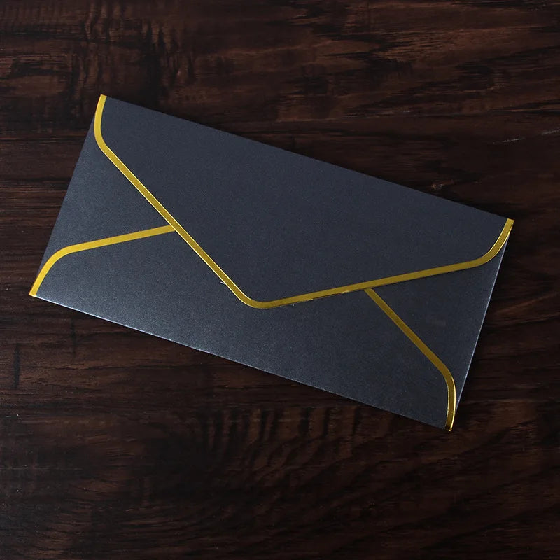 10pcs/batch envelope letter paper minimalist gilded envelope retro European style business envelope