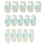 20-1Roll Transparent Adhesive Tape 0.8cm 1.2cm 1.8cm Width Strong Clear Sealing Tape for Office School Home Packaging Stationery