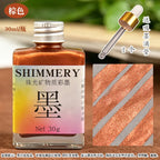 30ml Sheen Gold Calligraphy Ink Pearlescent Shimmer Metallic Mineral Based Chinese Brush Pen Sumi Ink