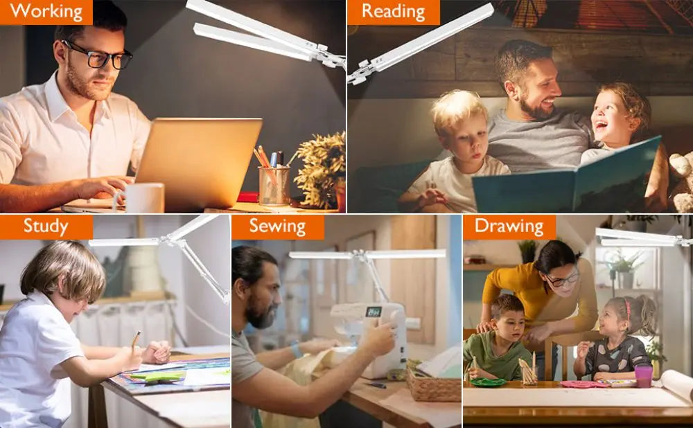 LED Desk Lamps Stepless Dimmable Led Computer Monitor Light USB Table Lamp for Office Study Reading Lighting Fixture