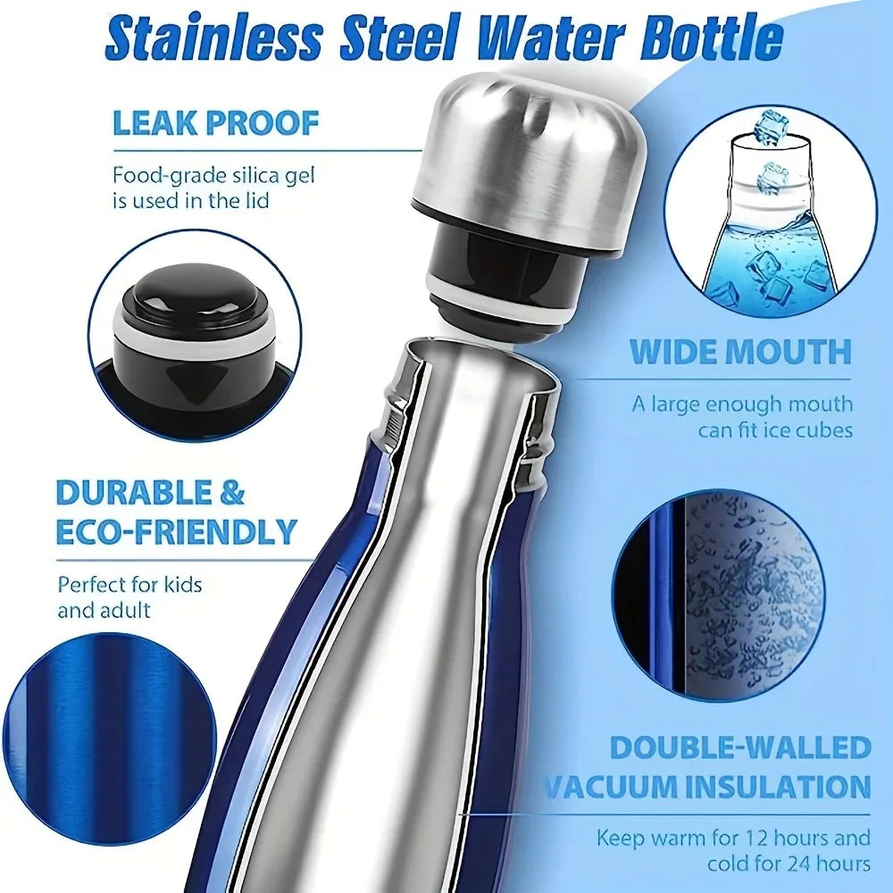 500/750ml Stainless Steel Thermos Cup Double-wall Thermal Insulation Vacuum Flasks Bottle Insulated Coffee Cup Outdoor