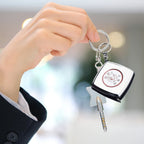 Key Ring Tape Measure Keychain Gauging Tools Retractable Ruler Pull Ruler Measuring Tools Stainless Steel Portable