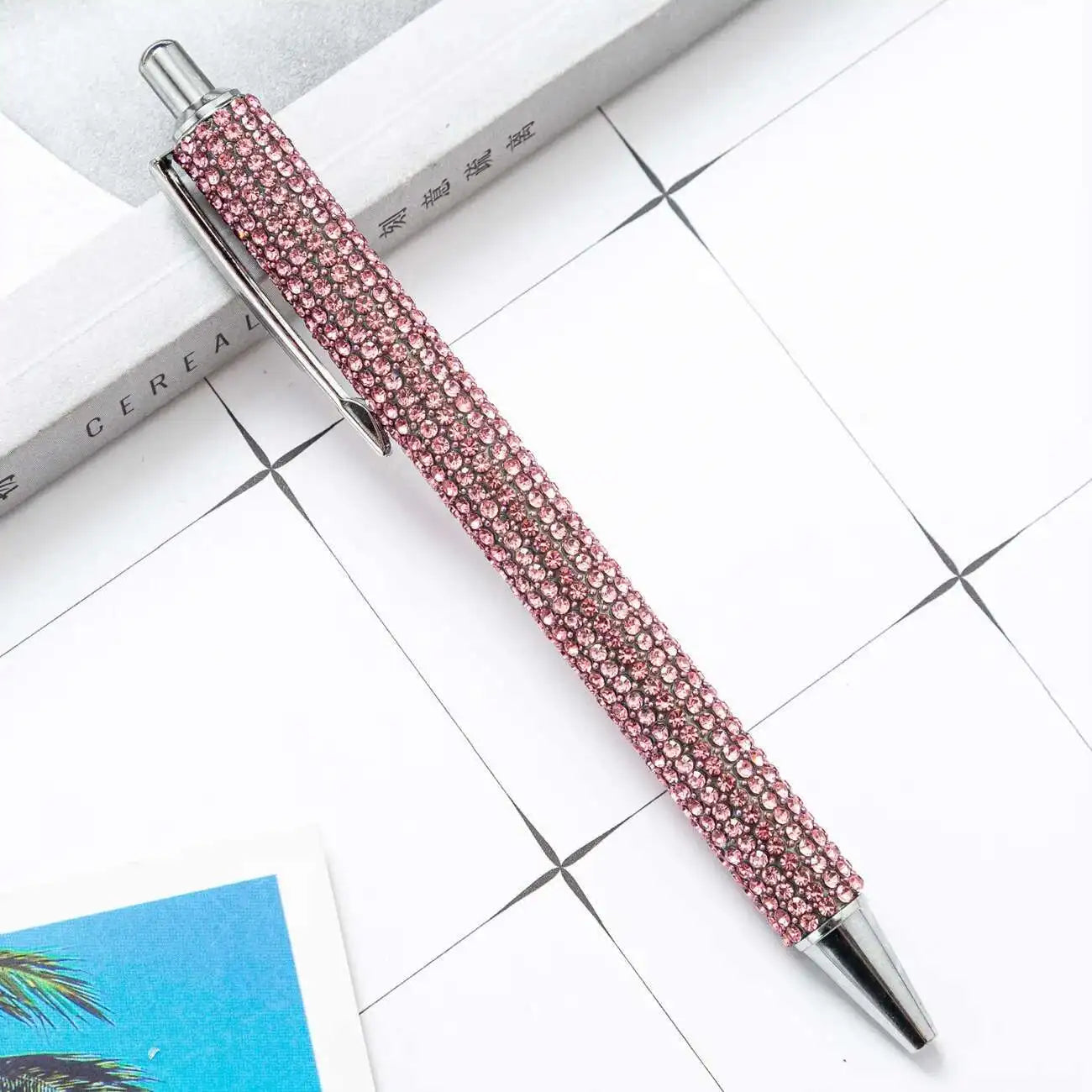 1 Piece Lytwtw's Ballpoint Pen Luxury Rhinestone Cute Wedding Rose Gold Metal Stationery School Office Supply High Quality Pens