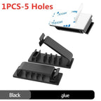 Cable Organizer Self Adhesive Cable Clips USB Cable Management Clamp Car Home Desk Wall Cord Holder Charging Wire Winder Manager