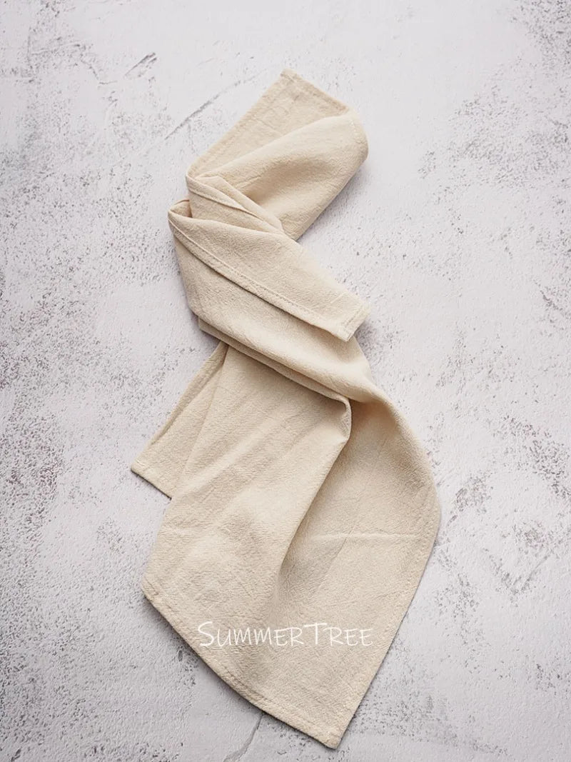 10pcs Napkins 40X40CM Plain Washed Cotton Classic Style Tea Towel Dining Place Mats Home Kitchen Dinner Wedding Settings Decor