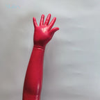 Nlatex Sexy Seamless Latex Opera Gloves, Nightclub Cosplay Fetish for Men and Women, Multiple Uses