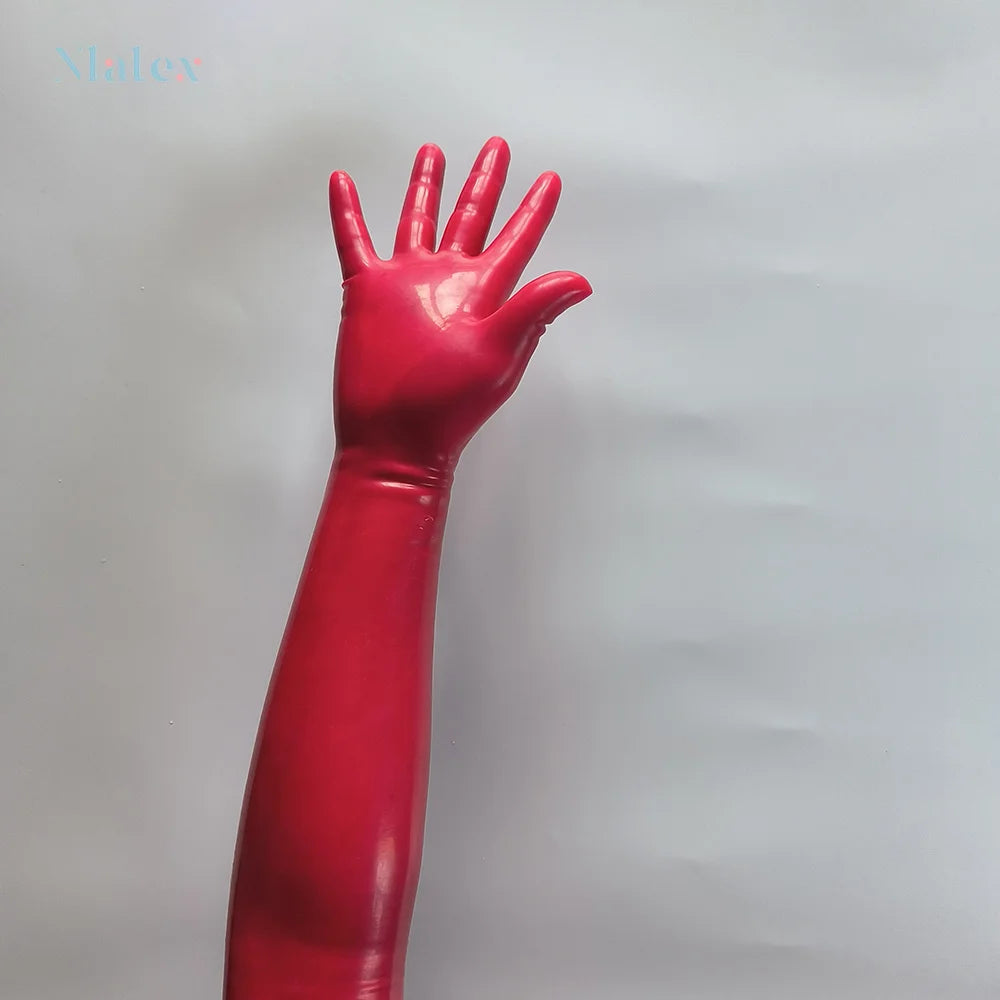 Nlatex Sexy Seamless Latex Opera Gloves, Nightclub Cosplay Fetish for Men and Women, Multiple Uses