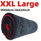 90x60cm XXL 500GSM Microfiber Car Drying Towel Ultra Absorbent Thickened Twist Ring Design Lint Free Scratch Free Auto Detailing