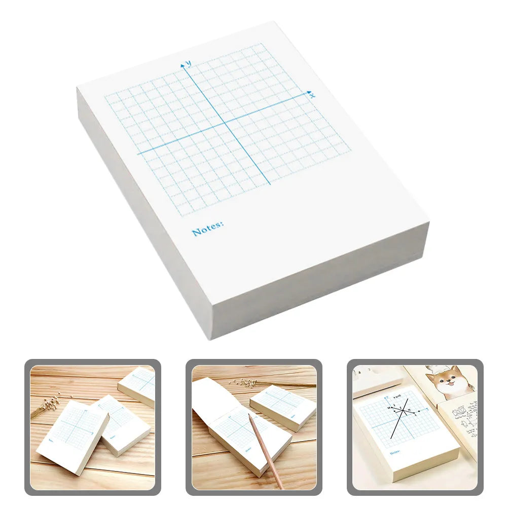 4 Books Number Practice Notebooks Dual Use for Math Exercises Graph Sheet Drawing Papers Xy Coordinate Notepad Math