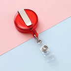 Retractable Steel Cord Pull Reel Keychains Spring Buckle Clasp Wire Rope Key Ring Recoil ID Card Holder Key Chain Multiple Tools