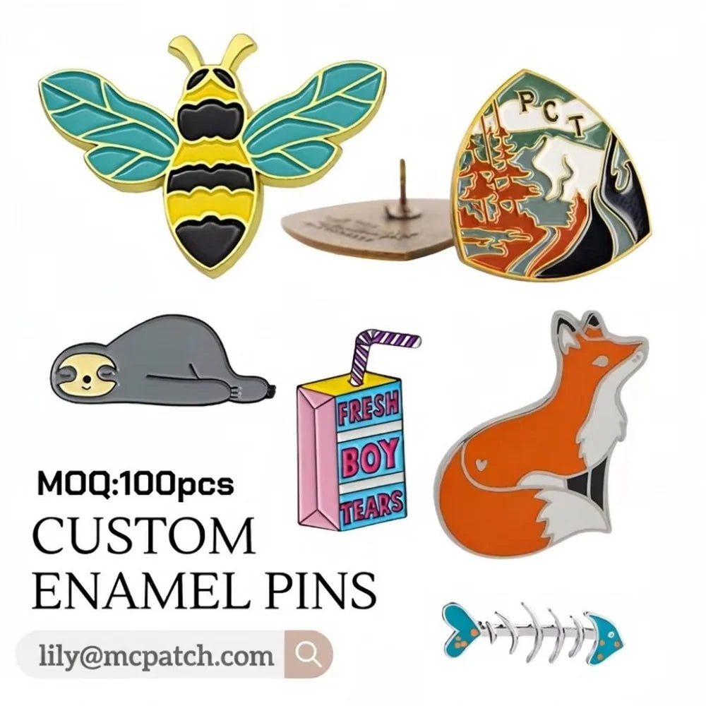 [Minimum 100pcs] Custom Logo Enamel Pin Soft/Hard Label Customized Metal Badges Lapel Brooches On Backpack Or Friend Gift