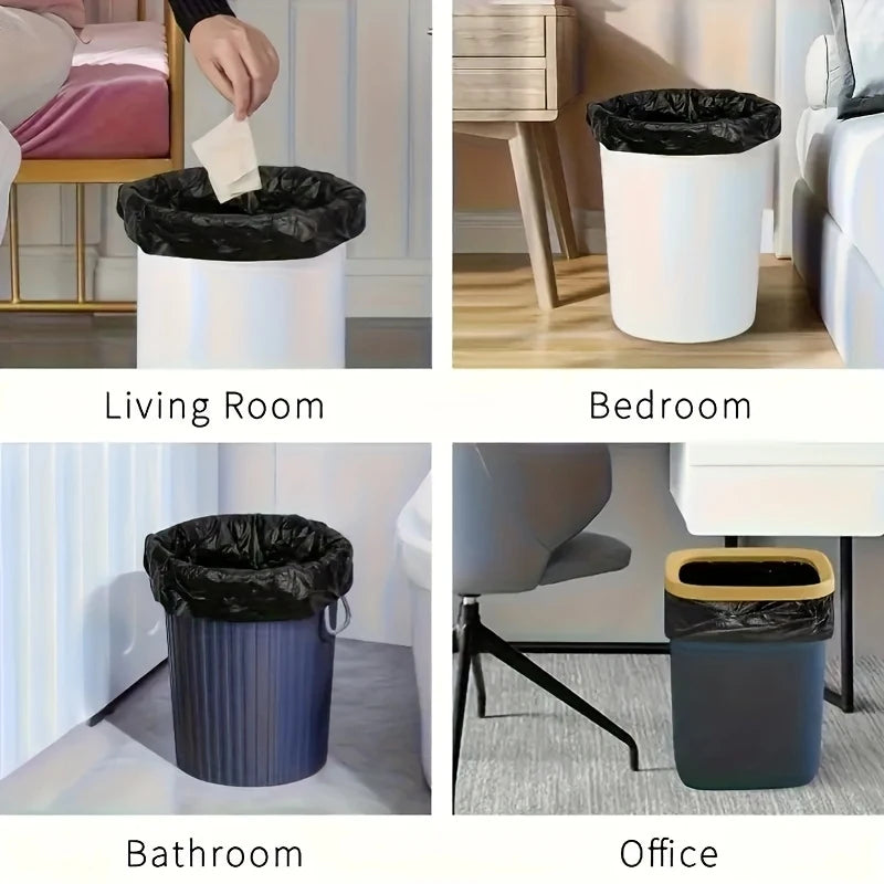 3 Rolls 60pcs Upgraded Durable Black Household Trash Bags, Multi-Purpose Trash Bags Black for Privacy Trash Bags for Privacy