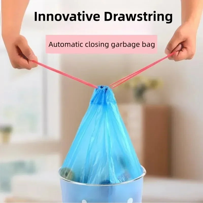 30/300pcs Portable garbage bag Thickened Garbage Bag Portable Household Disposable Trash Bags Kitchen accessories
