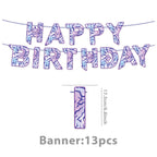 Cosmic Chic Pink Purple Party Tableware Set Y2K Lightning Paper Plates Cups Napkins For Girls Kpop Theme Birthday Decor