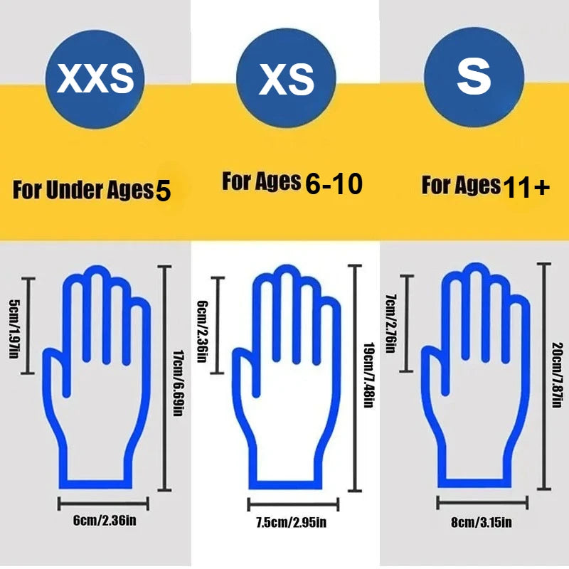 Kids Safety Protection Gloves Durable Waterproof Work Garden Non-Slip,Children Latex Gloves,Puncture-resistant,Kitchen