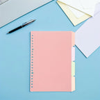6Sets Aesthetic Pastel Binder Dividers with Tabs Plastic PP File Separators for Notebook Index Divider Pages Study Planner