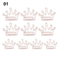 50/20pcs Love Diamond Crown Envelope Stationery Photo Tickets Office Supplies Metal Book Paper Clip Paperclips Mini Binder Clips