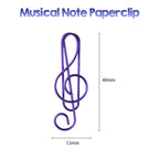 30/50/100PCS  Paper Clips Cute  Musical Note Paperclip Multicolor Metal Bookmarks for Music Enthusiast for Party Invitation Card