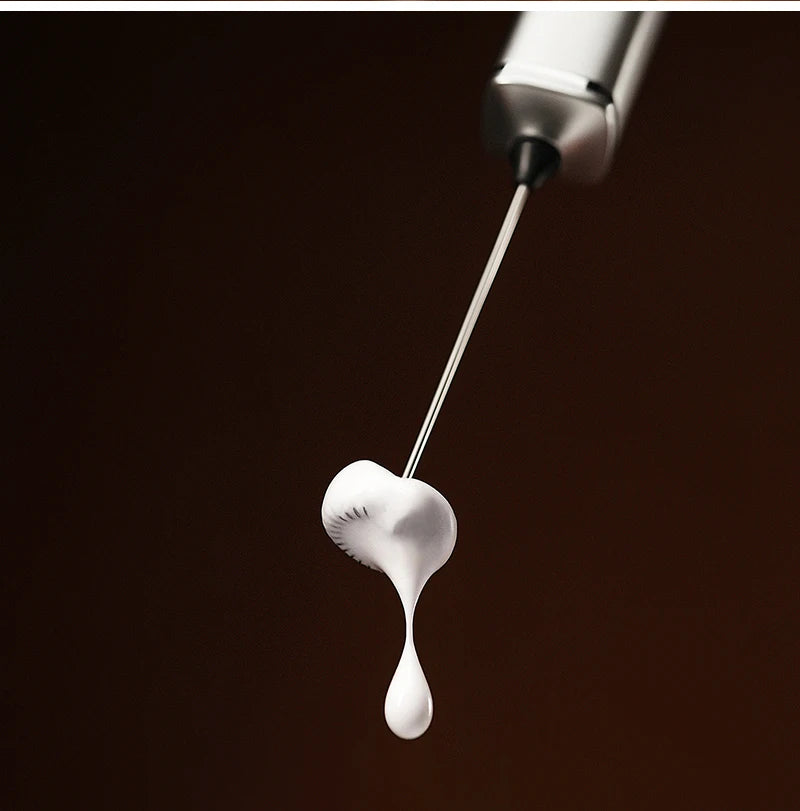 MHW-3BOMBER Electric Milk Frother Dual Whisk Heads Handheld Foam Maker Type-c Rechargeable Coffee Latte Cappuccino Mixer