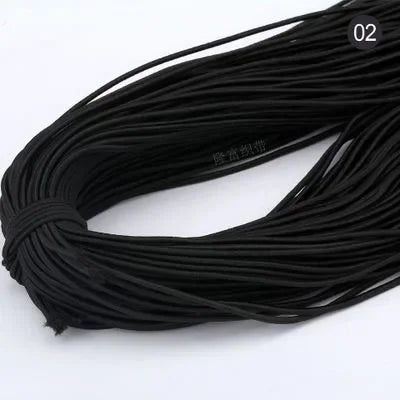 2mm Colorful High-Quality Round Elastic Band Round Elastic Rope Rubber Band Elastic Line DIY Sewing Accessories 5meters
