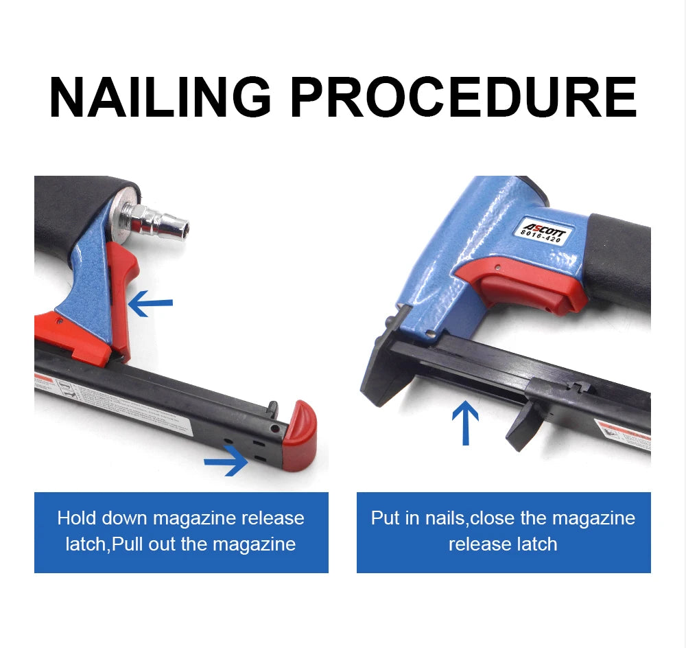 21 Gauge Pneumatic Upholstery Stapler 12.8mm Width Crown Air Stapler Gun for Furniture Woodworking and DIY Projects Nailing Gun