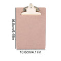 Wood Color Folder with Golden Metal Clip Different Sizes Portable Stylish Notes Ticket Holder Office School Stationery Supplies