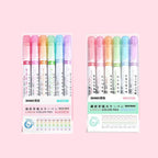 6-24pcs/set Heart Flower Line Shape Highlighter Pen Roller Tip Curve Liner Marker Kawaii Cute Stationery School Supplies