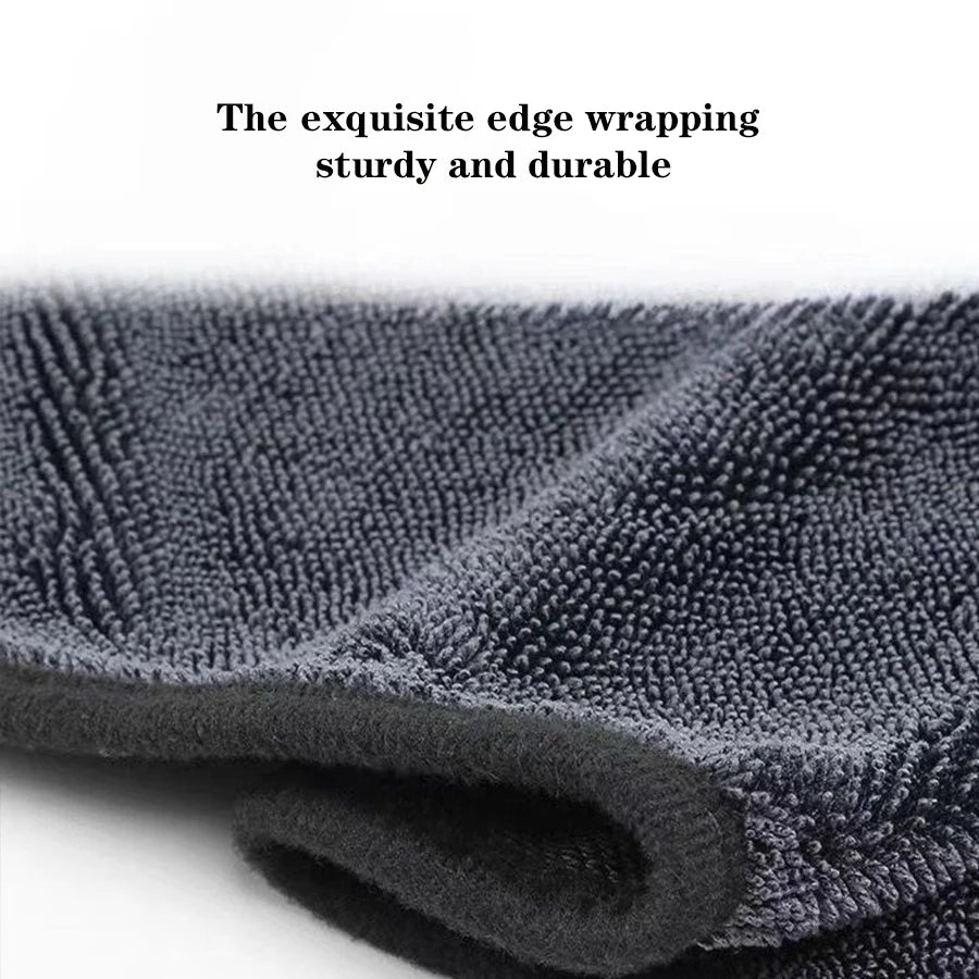 1/2/3/5 Car Cleaning Towels, Microfiber Car Towels, Vehicle Cleaning Cloths, Strong Water-Absorbing Car Glass Cleaning Towel Supplies