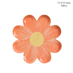 Disposable Daisy Paper Plate Flower Meal Plate Picnic Cake Plates Birthday Theme Party Decoration