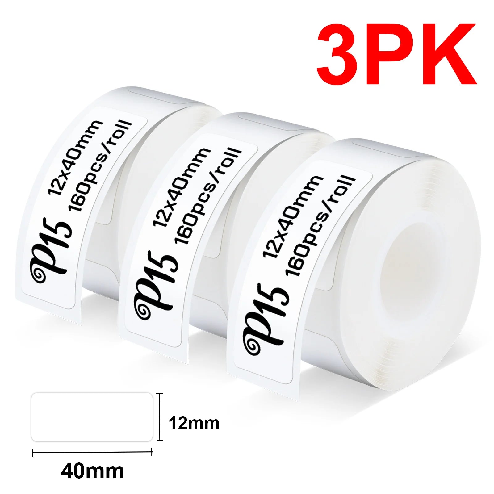 Portable Label Maker P15 Adhesive Thermal Label Printer Wireless Bluetooth Sticker Printer with P15 Self-adhesive Label Paper
