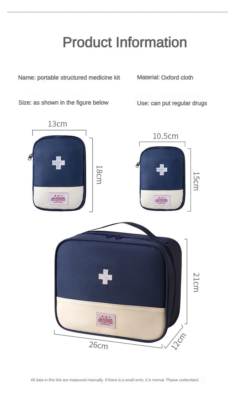 First Aid Kit Pouch Home Medicine Storage Bag Suitable For Outdoor Travel Medical Bag Home Rescue Emergency Survival Kit
