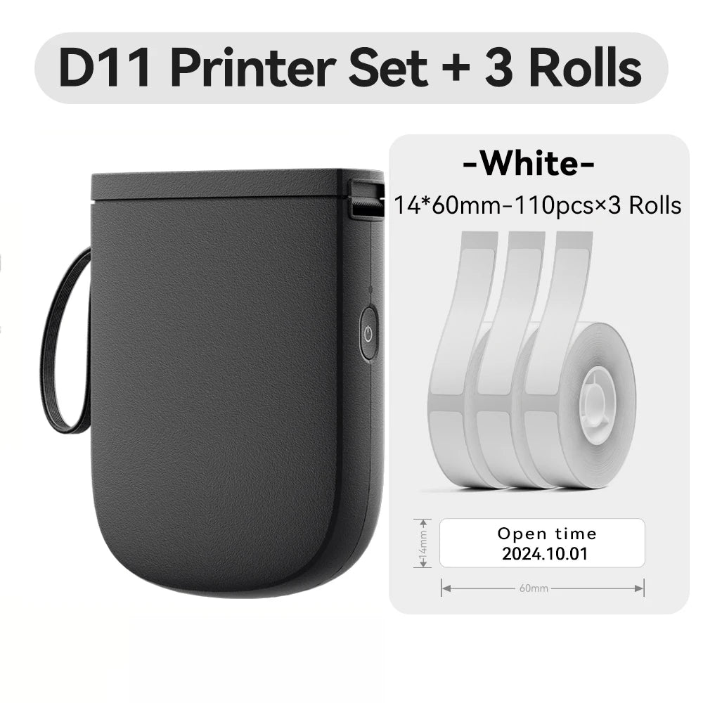 Niimbot D11 Mini Printer Wireless Phone Pocket Thermal Label Maker USB Rechargeable Inkless DIY Name Price Tag Sticker Machine