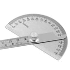 145mm stainless steel 180 protractor angle meter measuring ruler rotary mechanic tool ruler protractor