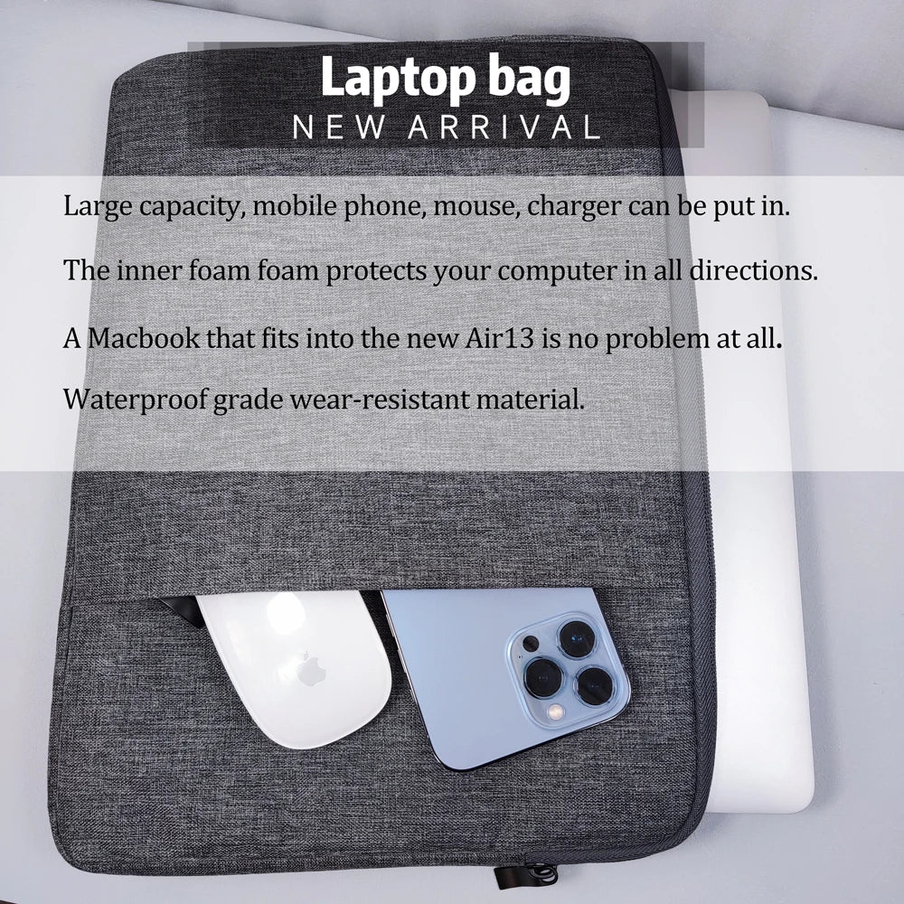 Laptop Bag for Macbook Air M2 Case 13 13.3 14 15 16 Inner Bladder For Macbook Pro Air M1 Lenovo Dell HP Huawei Xiaomi Denim Bag