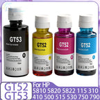 GT52 GT53 Refill Ink For HP GT51 GT52 GT53 Ink For HP 115 118 310 410 415 500 515 518 530 750 790 GT5810 5820 GT5810 Printer Ink